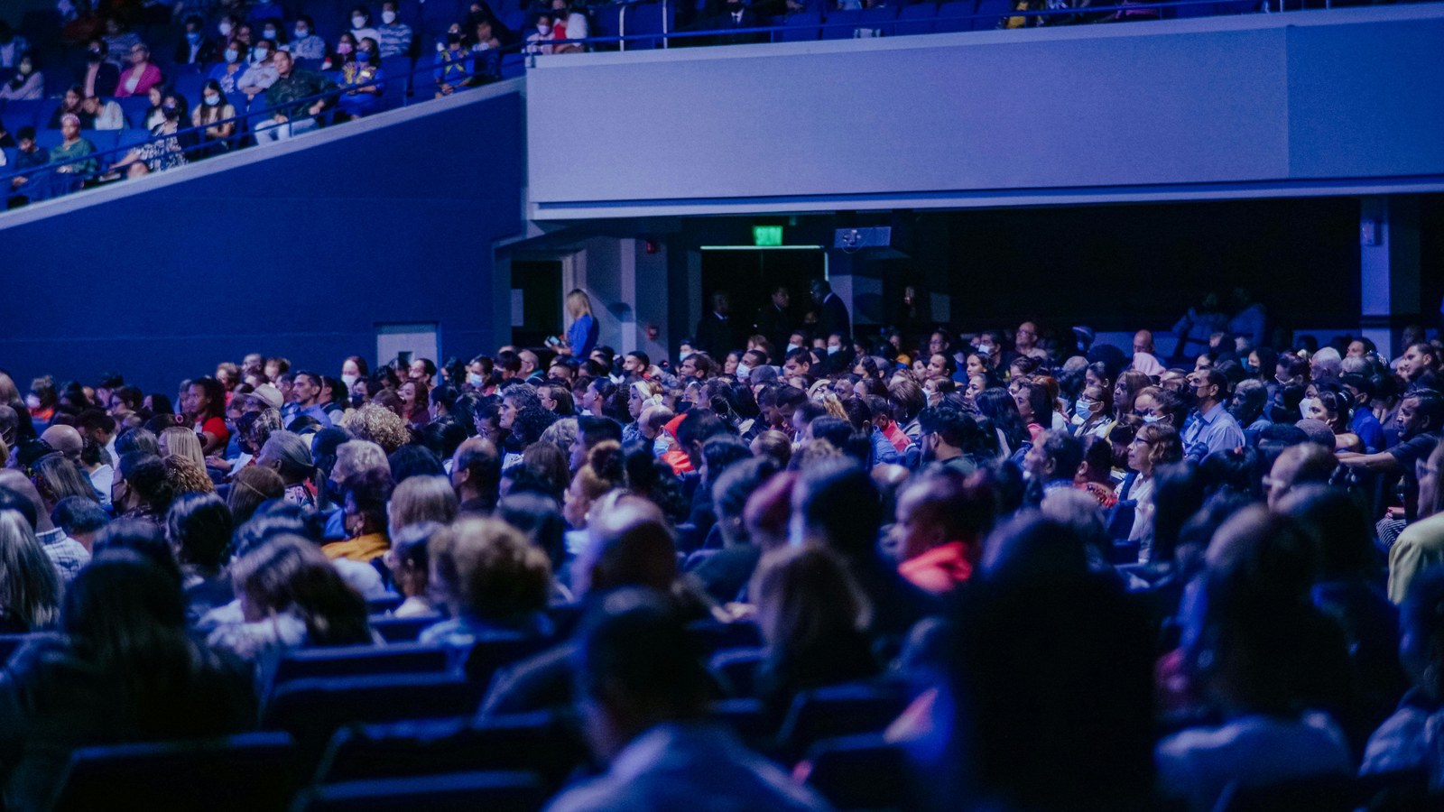 Audience attending a professional convention